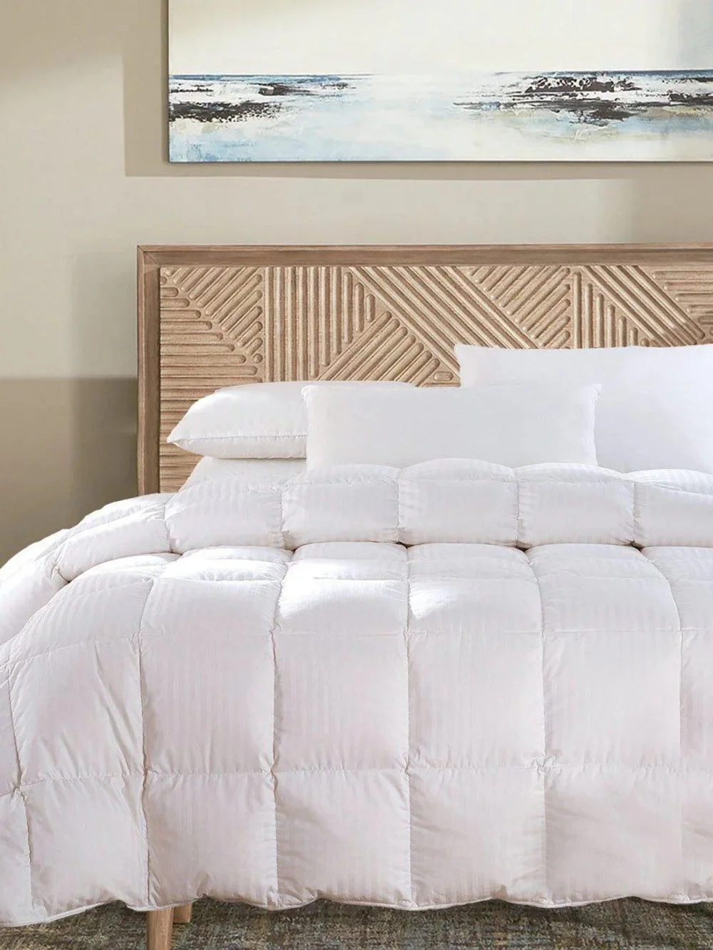 Plush White Luxury Down-Alternative Duvet, Thick & Lightweight Cozy Bedding, NEW